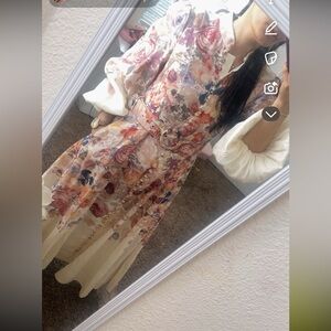 Look like Zimmermann Cream A-line Dress with Bishop Sleeves